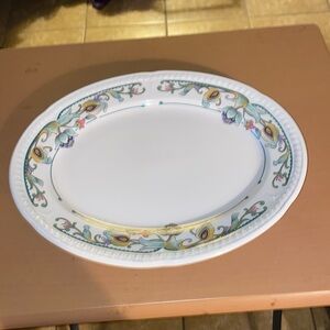 Antique Churchill Floral Made in England Oval Small Platter - 12” long by 9.5”